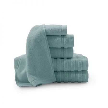 Baltic Linen 0353558650 Pure Elegance 100 Percent Turkish Cotton 6 Piece Luxury Towel Set - Smoke Blue