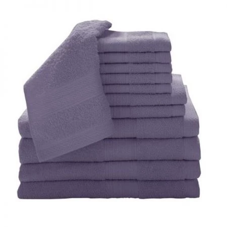Baltic Linen 0353262400 100 Percent Cotton 12 Piece Luxury Towel Set - Plum