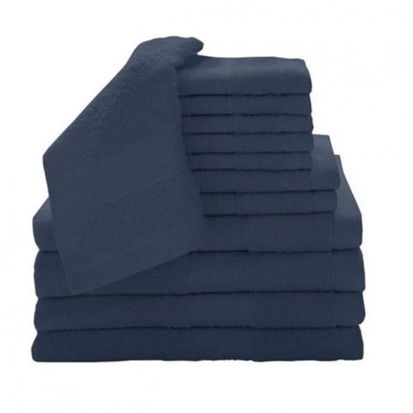 Baltic Linen 0353262410 100 Percent Cotton 12 Piece Luxury Towel Set – Cobalt