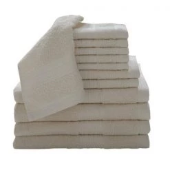 Baltic Linen 0353262440 100 Percent Cotton 12 Piece Luxury Towel Set – Neutral