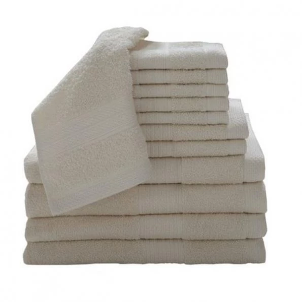 Baltic Linen 0353262440 100 Percent Cotton 12 Piece Luxury Towel Set – Neutral