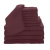 Baltic Linen 0353262450 100 Percent Cotton 12 Piece Luxury Towel Set - Cranberry