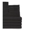 Baltic Linen 0353624380 100 Percent Cotton Complete 24 Piece Towel Set - Black