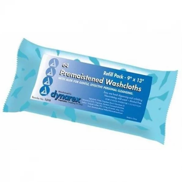 Complete Medical Supplies Washcloths - Premoistened & Disposable Refill Pk/64 1 Washcloths – Premoistened & Disposable Refill Pk/64