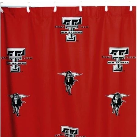 Comfy Feet TTUSC Texas Tech Printed Shower Curtain Cover 70 in. X 72 in.