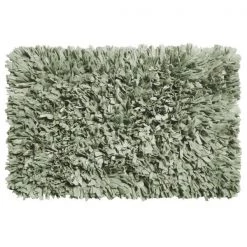 Carnation Home Fashions BM-M6L-49 21 x 34 in. Paper Shag Cotton & Polyester Blend Bath Mat; Spa Blue