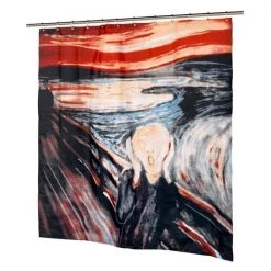 Carnation Home Fashions FSC13-SM 72 x 72 in. The Scream Fabric Shower Curtain; Multi Color
