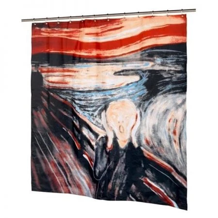 Carnation Home Fashions FSC13-SM 72 x 72 in. The Scream Fabric Shower Curtain; Multi Color