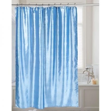 Carnation Home Fashions FSC15-FS-24 72 x 72 in. Shimmer Faux Silk Shower Curtain; Slate