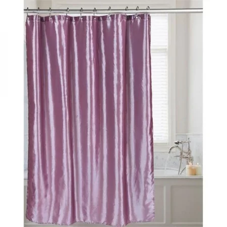 Livingquarters FSC15-FS-33 72 x 72 in. Shimmer Faux Silk Shower Curtain; Purple