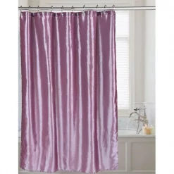Carnation Home Fashions FSC15-FS-33 72 x 72 in. Shimmer Faux Silk Shower Curtain; Purple