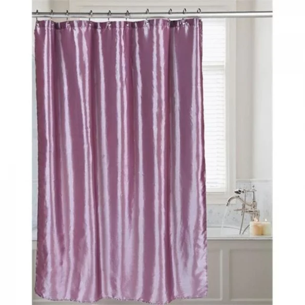 Carnation Home Fashions FSC15-FS-33 72 x 72 in. Shimmer Faux Silk Shower Curtain; Purple