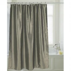Livingquarters FSC15-FS-42 72 x 72 in. Shimmer Faux Silk Shower Curtain; Sage