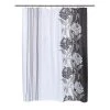 Carnation Home Fashions FSCXL-96-CH-16 70 x 96 in. Chelsea Fabric Shower Curtain; Black