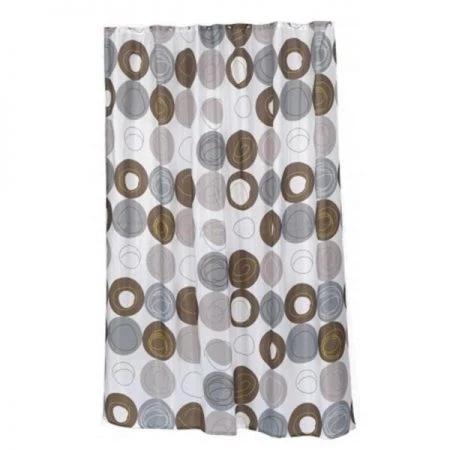 Livingquarters SC-FAB-ST-MDN 54 x 78 in. Madison Stall Size Fabric Shower Curtain; Multi Color