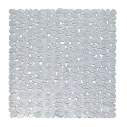 Carnation Home Fashions TM-ROC-ST-26 21 x 21 in. Stall Pebbles Vinyl Bath Mat; Clear