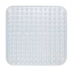 TM-ST-26 21 x 21 in. Stall Bubble Look Vinyl Bath Mat; Clear