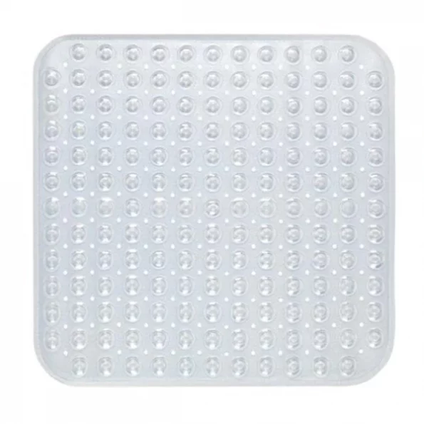 TM-ST-26 21 x 21 in. Stall Bubble Look Vinyl Bath Mat; Clear
