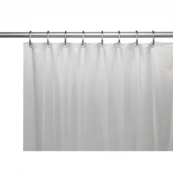 Carnation Home Fashions USC-10-ST-10 54 x 78 in. 10 Gauge Vinyl Shower Stall Curtain Liner with Metal Grommets & Reinforced Mesh Header; Frosty Clear