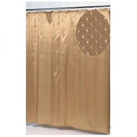 Carnation Home Fashions FSC-L-02 Lauren Dobby Fabric Shower Curtain - Gold