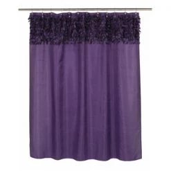 Carnation Home Fashions FSCL-JAS-33 Jasmine Fabric Shower Curtain in Purple
