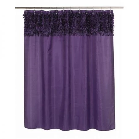 Carnation Home Fashions FSCL-JAS-33 Jasmine Fabric Shower Curtain in Purple