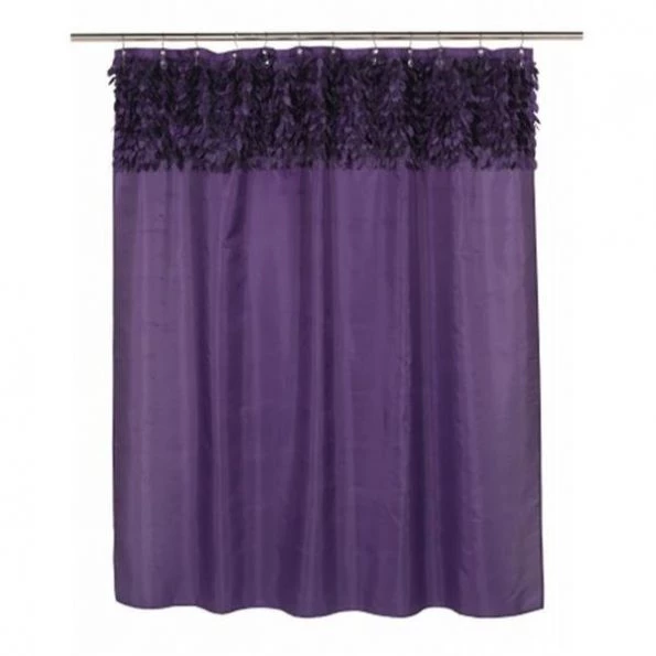 Carnation Home Fashions FSCL-JAS-33 Jasmine Fabric Shower Curtain in Purple