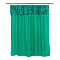Carnation Home Fashions FSCL-JAS-90 Jasmine Fabric Shower Curtain in Emerald