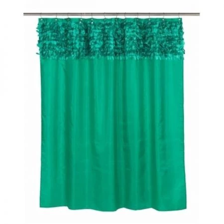 Carnation Home Fashions FSCL-JAS-90 Jasmine Fabric Shower Curtain in Emerald