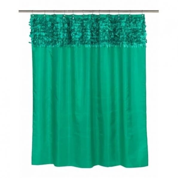 Carnation Home Fashions FSCL-JAS-90 Jasmine Fabric Shower Curtain in Emerald