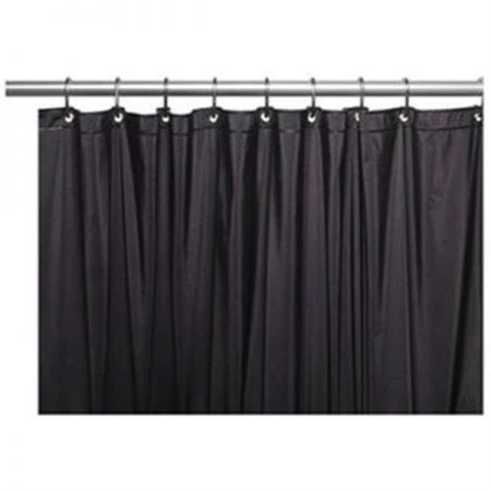 Carnation Home Fashions USC-4-16 4 Gauge Vinyl Shower Curtain Liner; Black