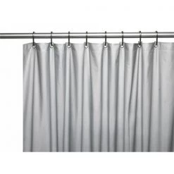 USC-3-03 3 Gauge Vinyl Shower Curtain Liner; Silver