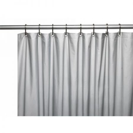 Livingquarters USC-3-03 3 Gauge Vinyl Shower Curtain Liner; Silver