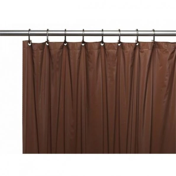 Carnation Home Fashions USC-3-13 3 Gauge Vinyl Shower Curtain Liner; Brown