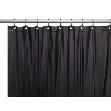 Carnation Home Fashions USC-3-16 3 Gauge Vinyl Shower Curtain Liner; Black
