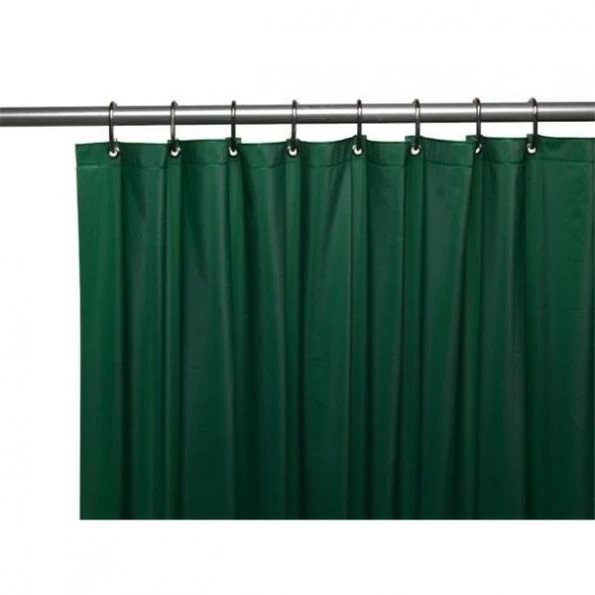Carnation Home Fashions USC-3-27 3 Gauge Vinyl Shower Curtain Liner; Evergreen