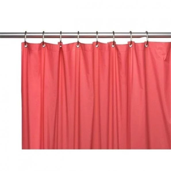 Carnation Home Fashions USC-3-28 3 Gauge Vinyl Shower Curtain Liner; Rose