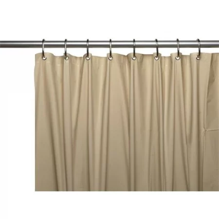 Carnation Home Fashions USC-3-44 3 Gauge Vinyl Shower Curtain Liner; Linen