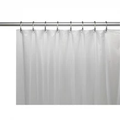 Carnation Home Fashions USC-4-10 4 Gauge Vinyl Shower Curtain Liner; Frosty Clear