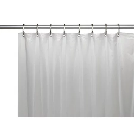 Livingquarters USC-4-10 4 Gauge Vinyl Shower Curtain Liner; Frosty Clear