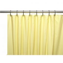 USC-8-12 8-gauge Anti Mildew Shower Curtain Liner; Yellow
