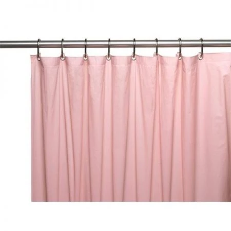 Carnation Home Fashions USC-8-18 8-gauge Anti Mildew Shower Curtain Liner; Pink