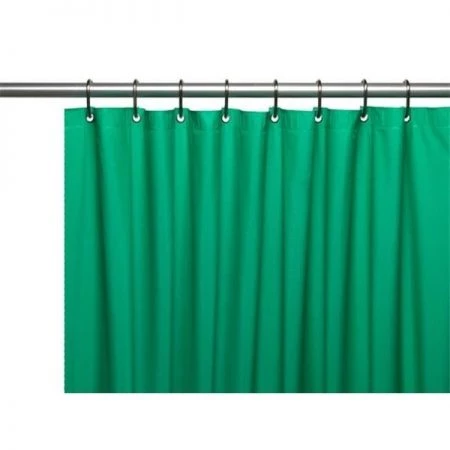 Carnation Home Fashions USC-8-91 8-gauge Anti Mildew Shower Curtain Liner; Emerald