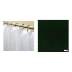 Carnation Home Fashions SC-84-16 72" x 84" Vinyl Shower Curtain Liner – Black