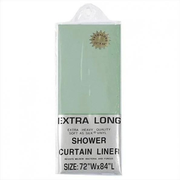 Carnation Home Fashions SC-84-42 72" x 84" Vinyl Shower Curtain Liner - Sage 1 Carnation Home Fashions SC-84-42 72" x 84" Vinyl Shower Curtain Liner – Sage