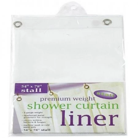 Carnation Home Fashions SC-STHG/26 54 in. x 78 in. Extra Heavy 8 Gauge Vinyl Shower Curtain Liner - Super Clear