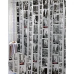 Carnation Home Fashions SCV-NYC 72 in. x 72 in. New York 5 Gauge Vinyl Print Shower Curtain
