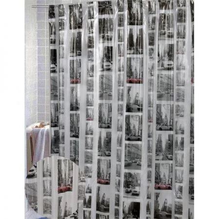 Carnation Home Fashions SCV-NYC 72 in. x 72 in. New York 5 Gauge Vinyl Print Shower Curtain