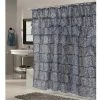 Carnation Home Fashions SCVOIL/CAR/ZE Carmen 70 in. x 72 in. Zebra Pattern Ruffled Tier Fabric Shower Curtain