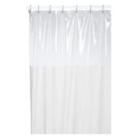 Carnation Home Fashions SCWIN/84/08 70 in. x 84 in. Window Shower Curtain or Liner - Ivory